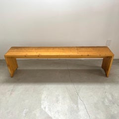 Charlotte Perriand Long Pine Bench for Les Arcs, 1970s France