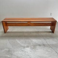 Charlotte Perriand Long Pine Bench for Les Arcs, 1970s France