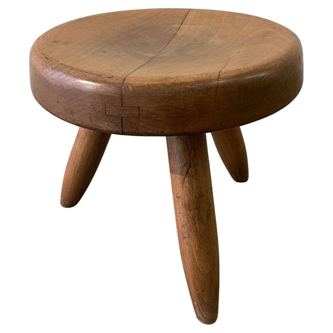 Charlotte Perriand Low ‘Berger’ Stool For Sale