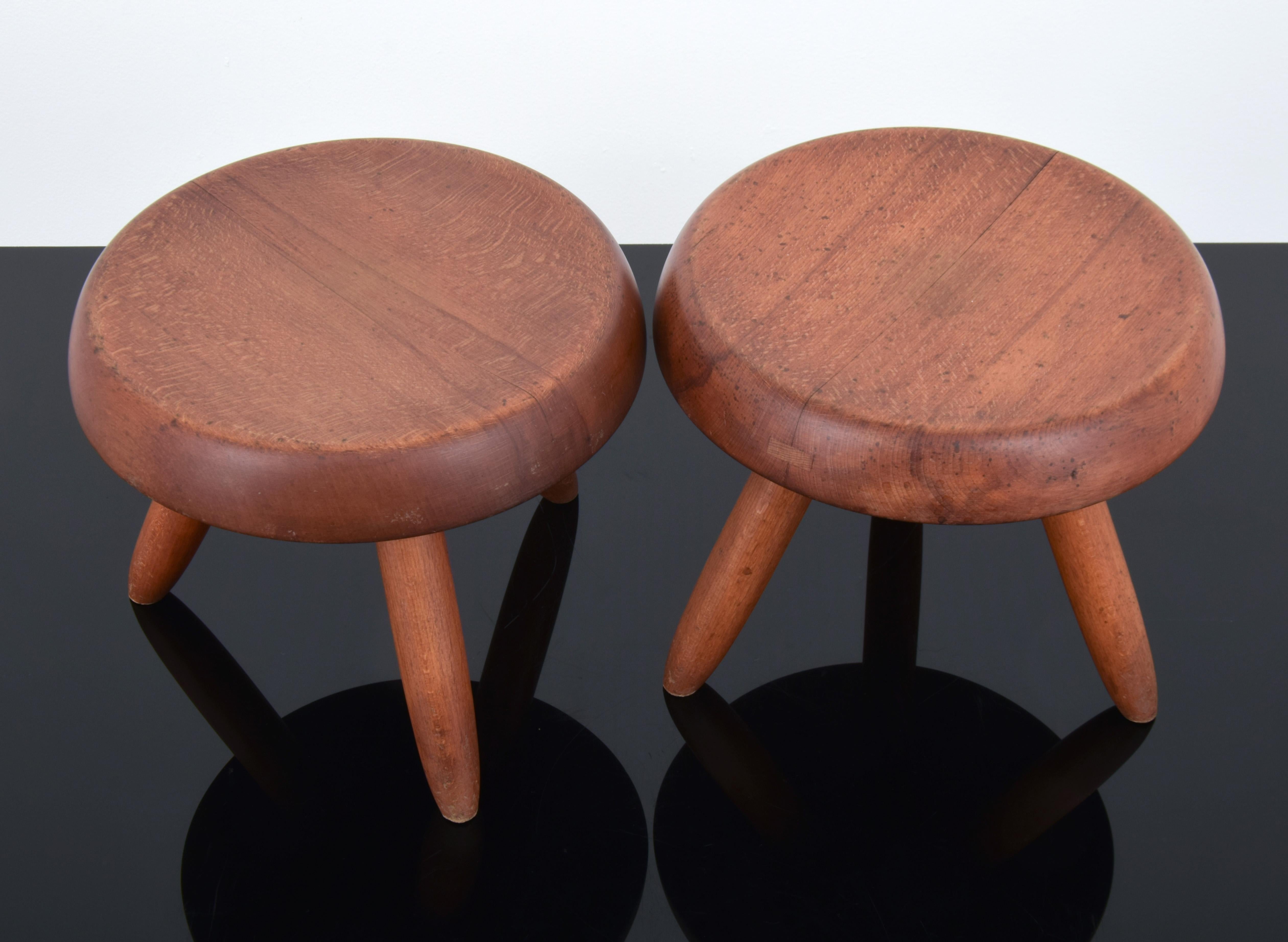 Charlotte Perriand Low Stool In Good Condition For Sale In Lake Worth Beach, FL
