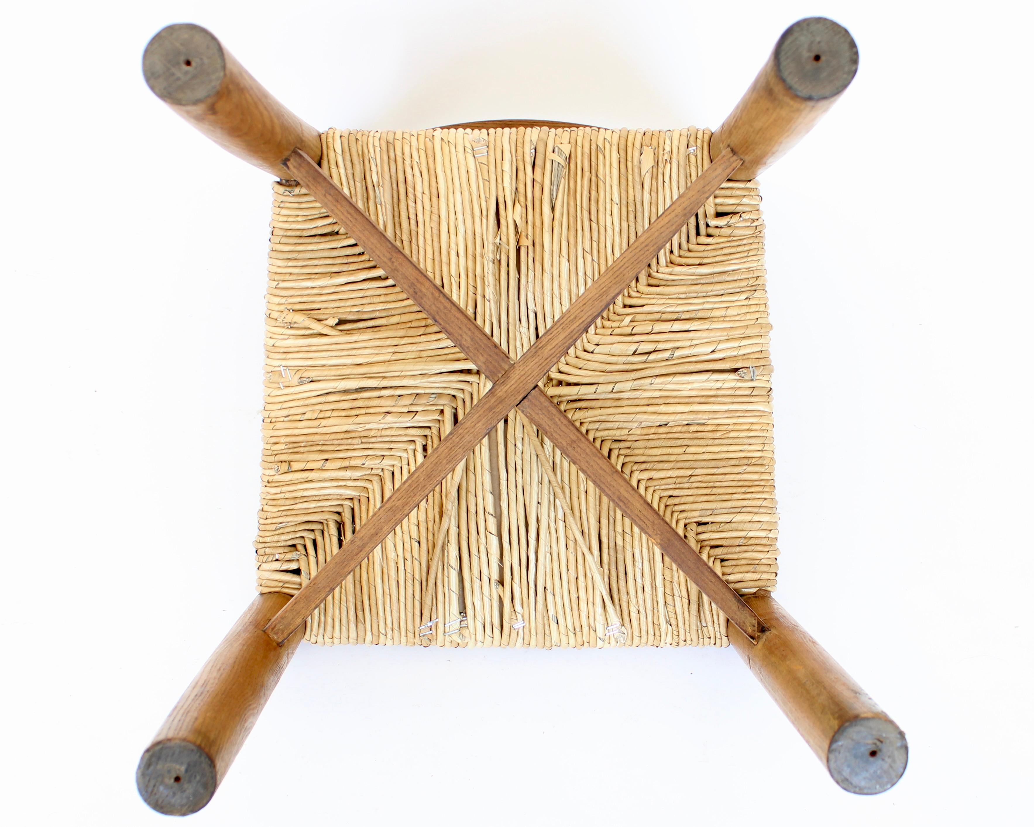 Charlotte Perriand Chaise de salle à manger Meribel en Oak et jonc Les Arcs en vente 8