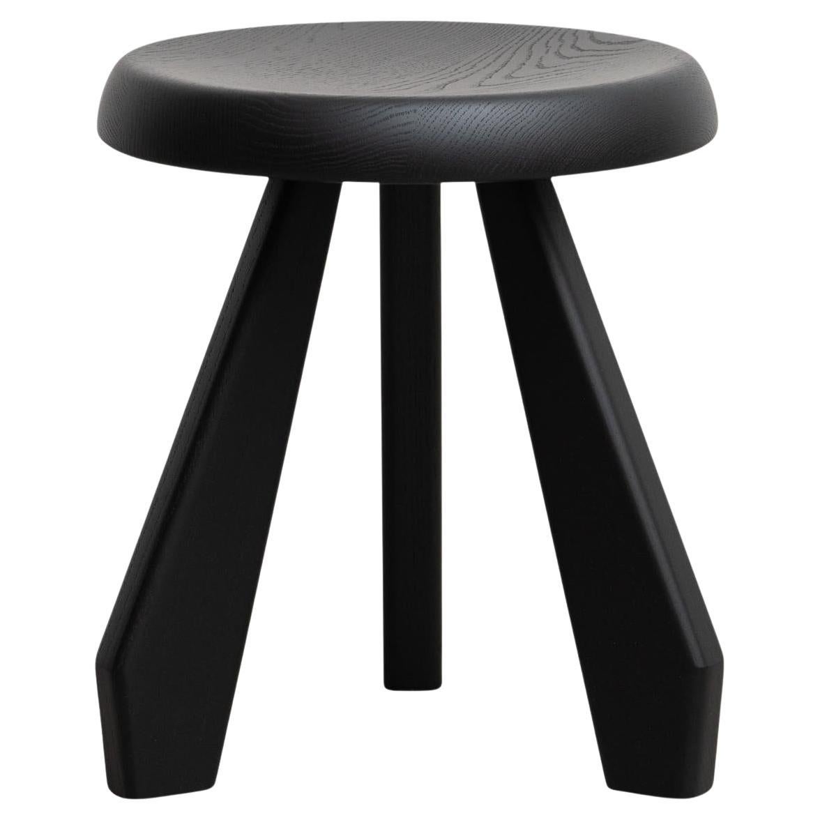 Charlotte Perriand Meribel Black Stool For Cassina Available Now