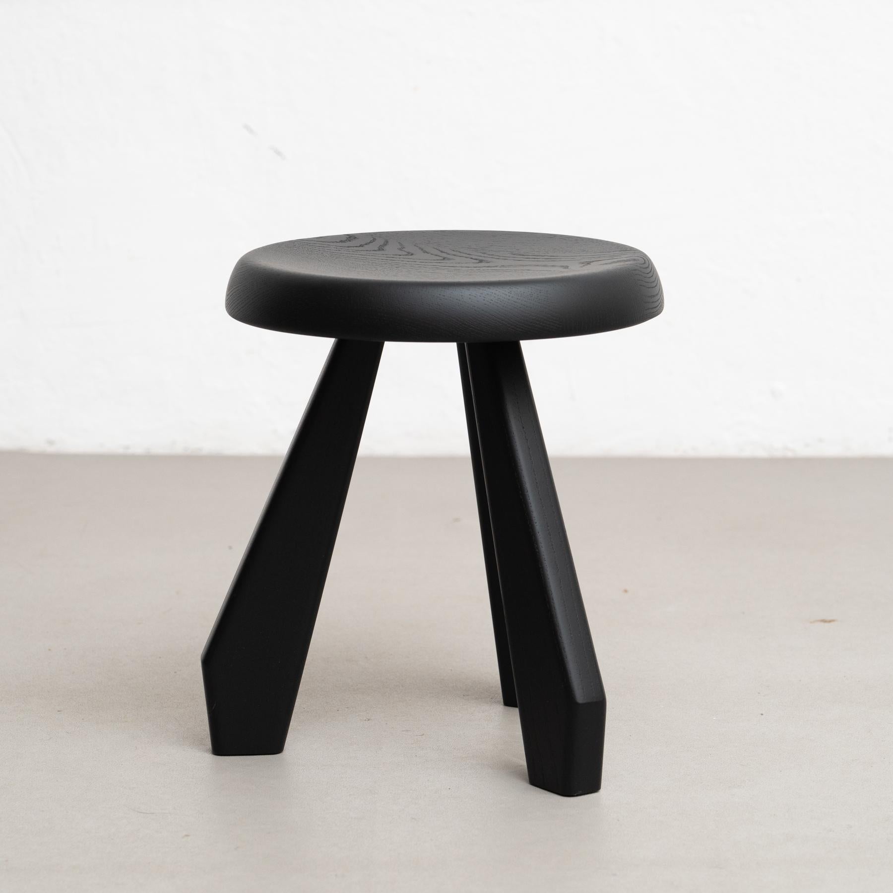 italien Charlotte Perriand Tabouret noir Meribel pour Cassina en vente