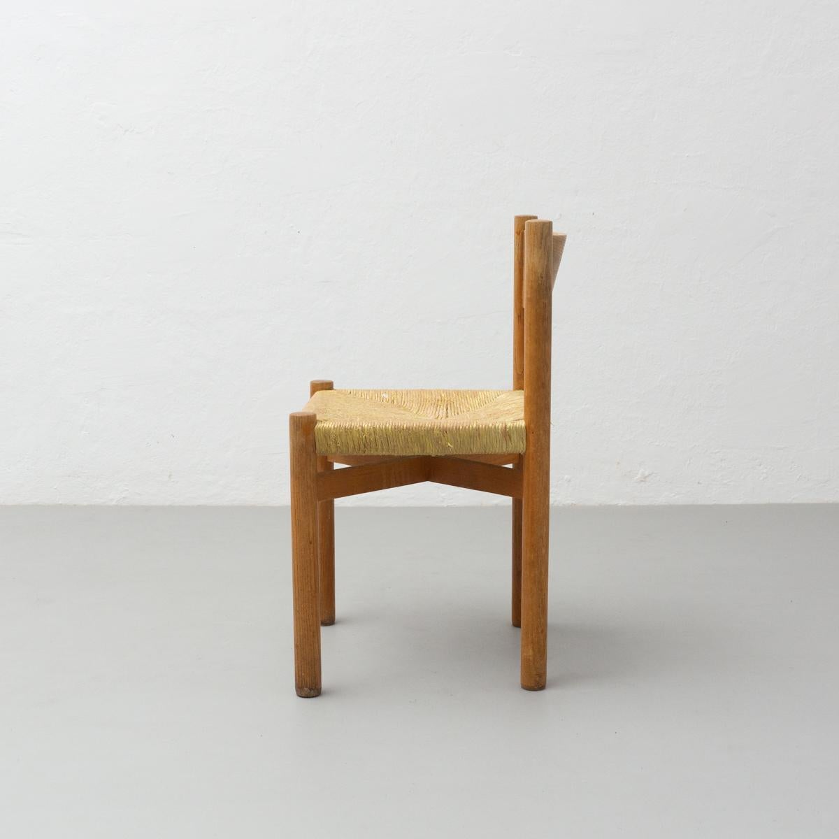 Charlotte Perriand Meribel Chair, circa 1950 In Good Condition In Barcelona, Barcelona