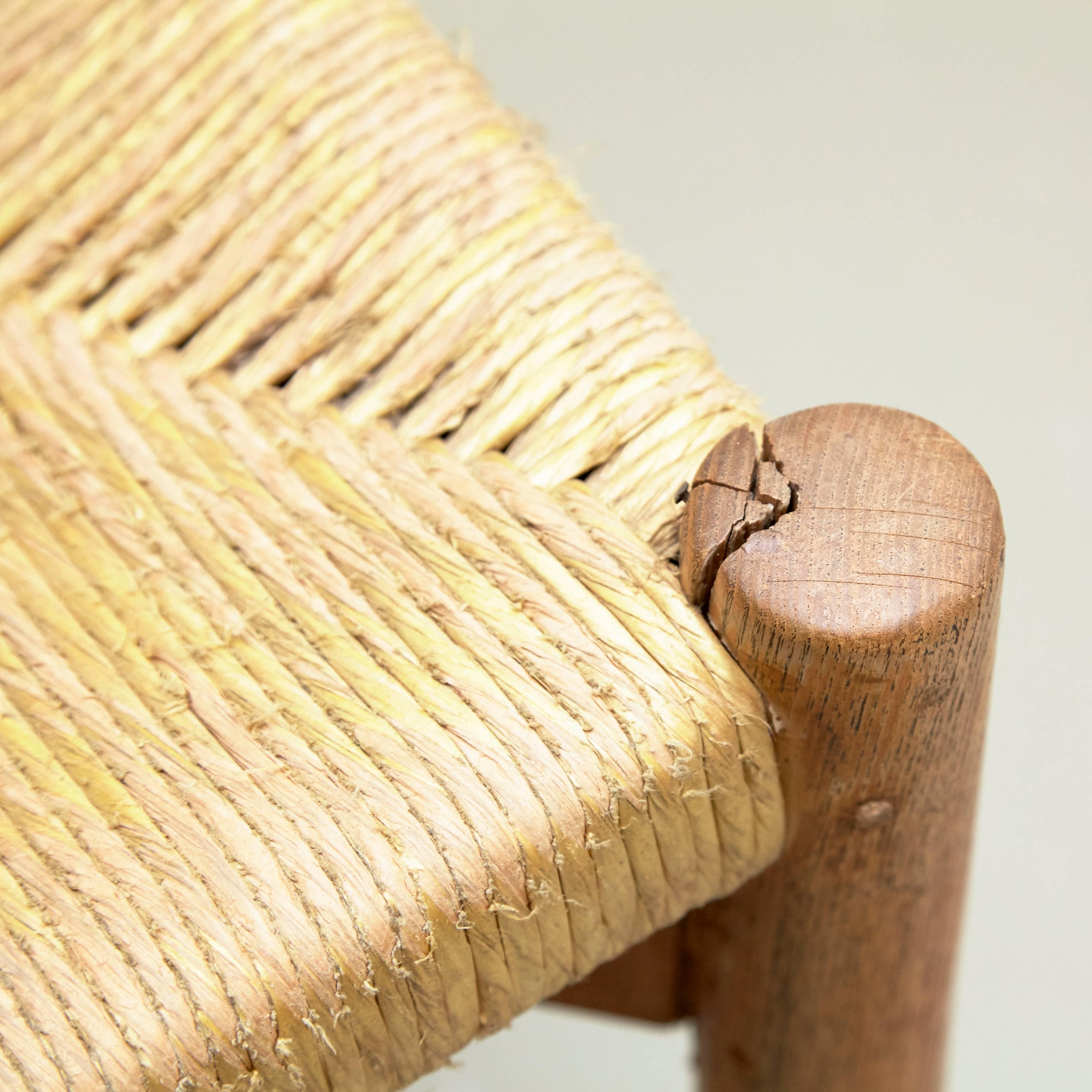 Charlotte Perriand Meribel Chair, circa 1950 In Good Condition In Barcelona, Barcelona