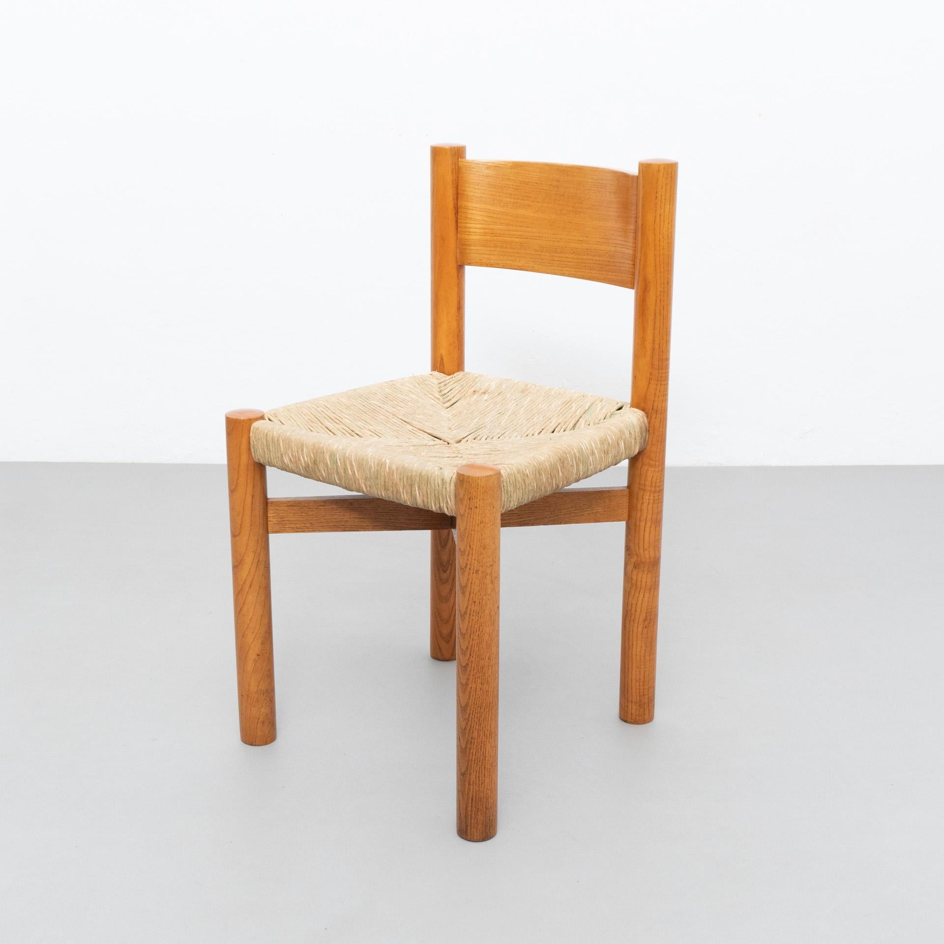 Rattan Charlotte Perriand Meribel Chair, circa 1950