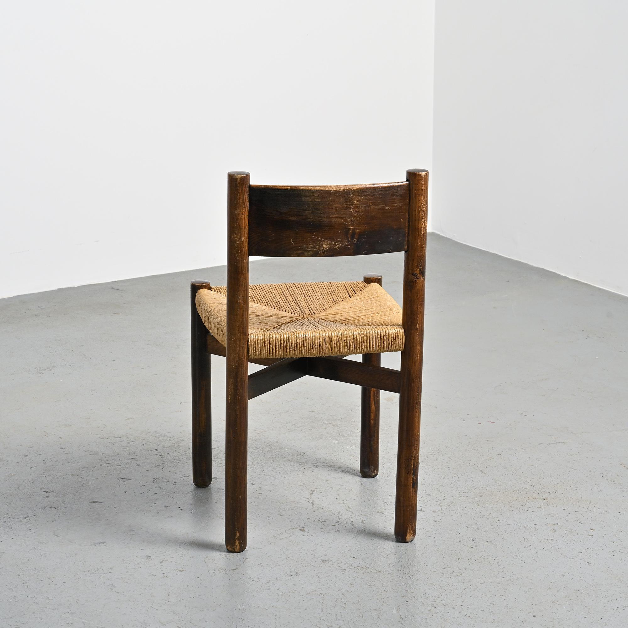 Charlotte Perriand : Meribel Chair, Steph Simon (Binse) im Angebot