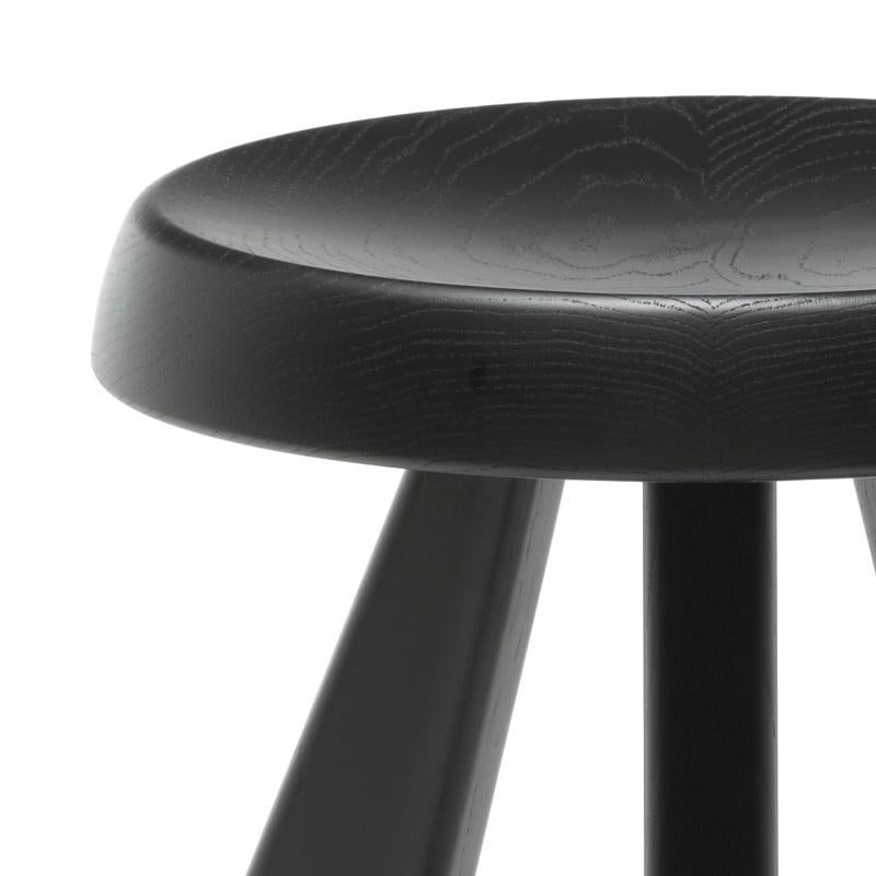 Mid-Century Modern Charlotte Perriand Meribel Wood Stool by Cassina For Sale