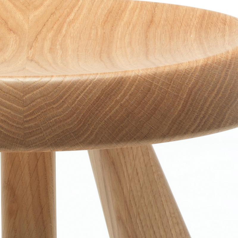 Italian Charlotte Perriand Meribel Wood Stool by Cassina For Sale