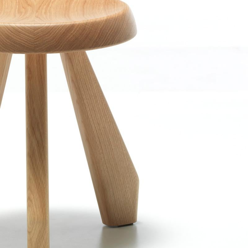 Charlotte Perriand Meribel Wood Stool by Cassina In New Condition For Sale In Barcelona, Barcelona