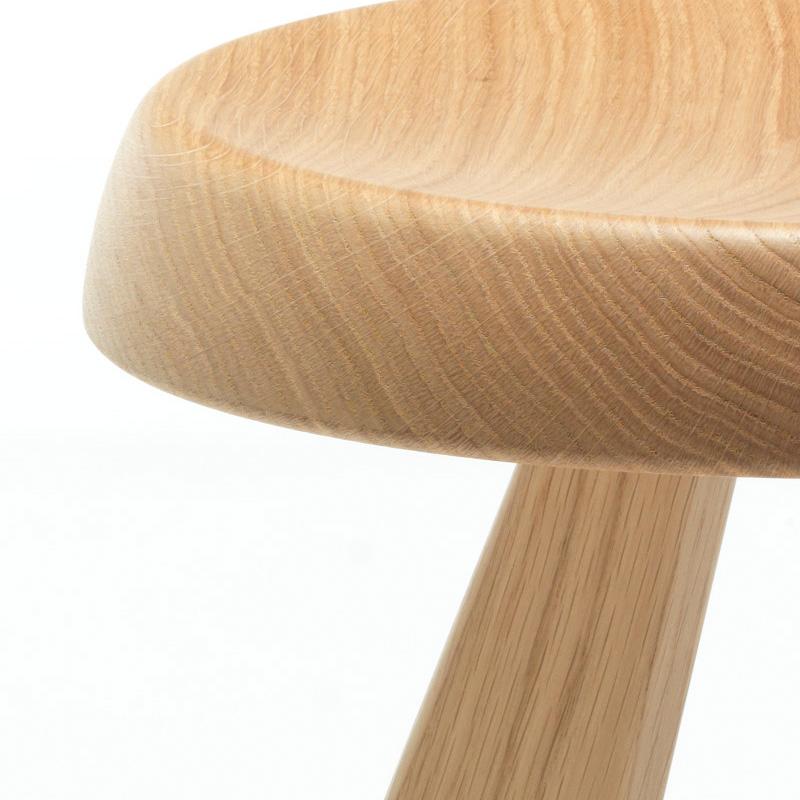 Contemporary Charlotte Perriand Meribel Wood Stool by Cassina For Sale