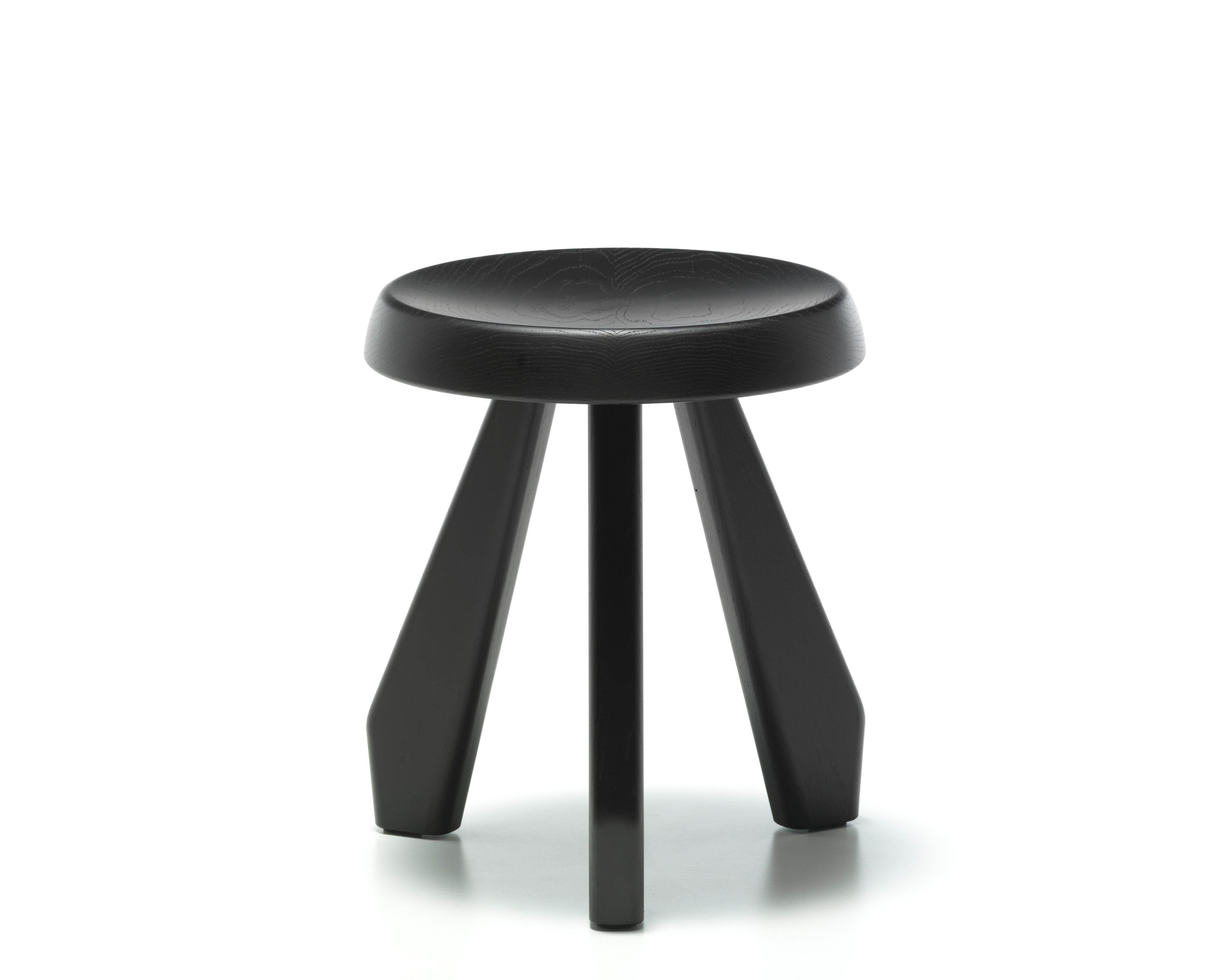 Charlotte Perriand Meribel Wood Stool by Cassina For Sale 1