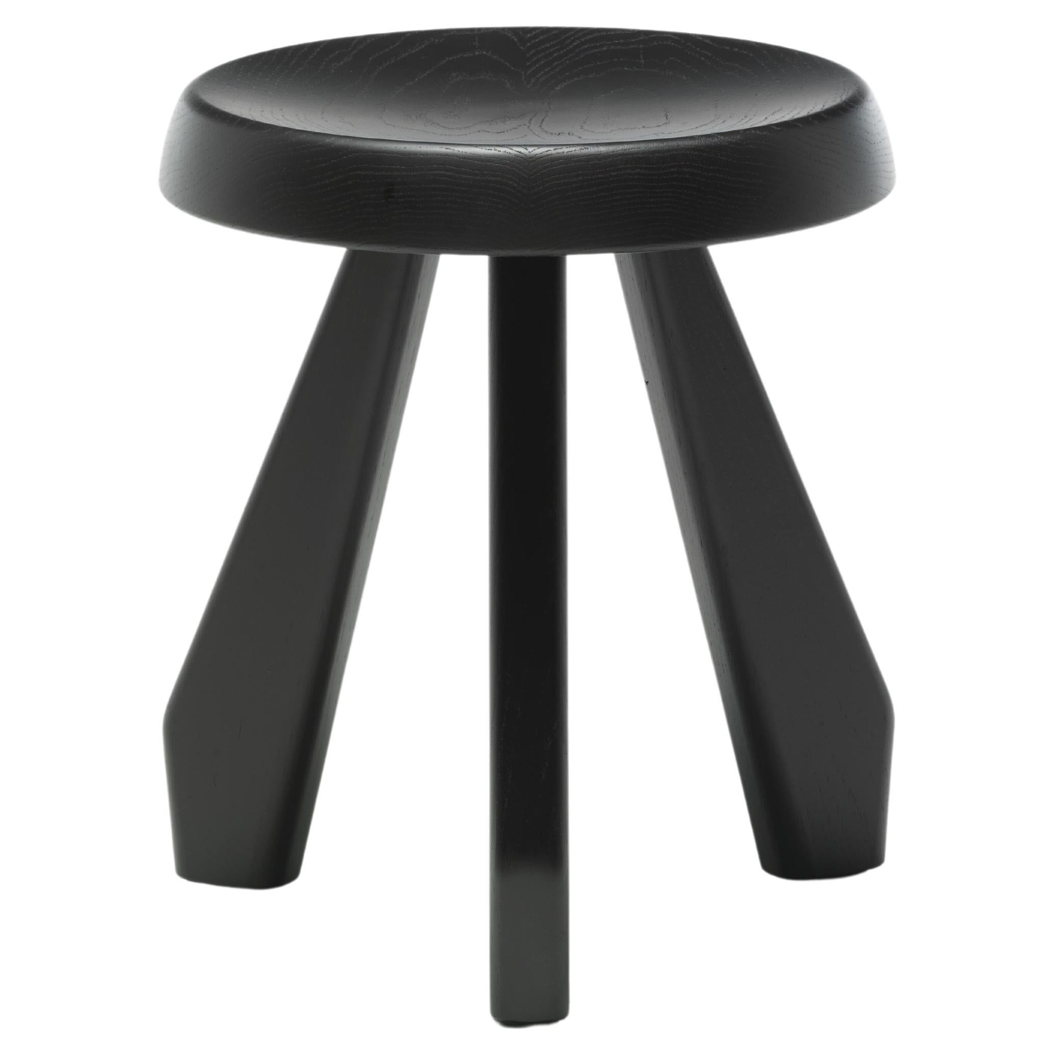 Charlotte Perriand Meribel Wood Stool by Cassina For Sale