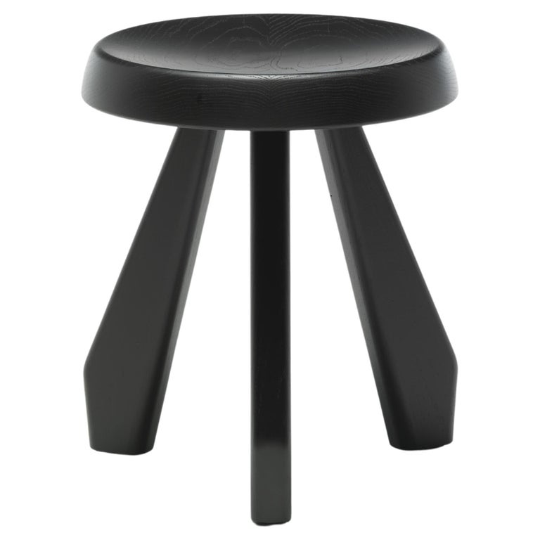 Charlotte Perriand Meribel Wood Stool, New Reedition