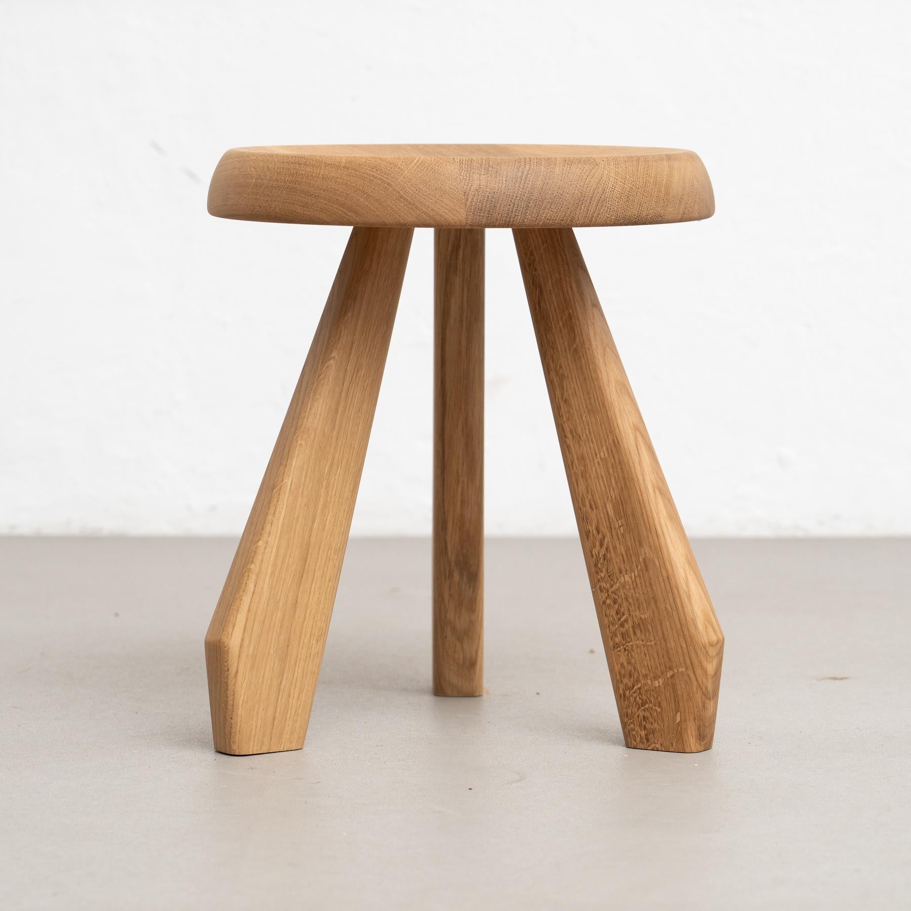 Charlotte Perriand Meribel Holzhocker für Cassina (Moderne der Mitte des Jahrhunderts) im Angebot