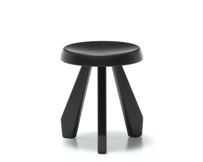 Italian Charlotte Perriand Méribel Wood Stool for Cassina For Sale
