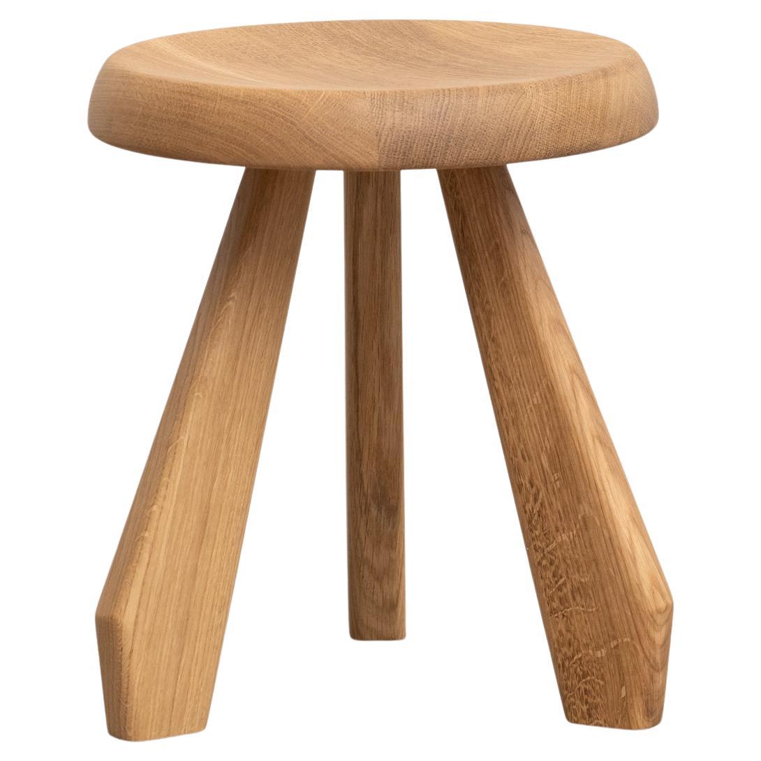 Charlotte Perriand Meribel Wood Stool For Cassina