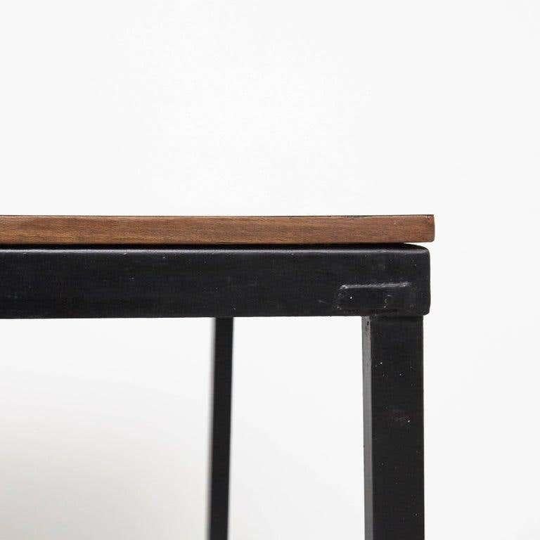 Charlotte Perriand Metal, Wood and Formica Bridge Table for Cansado, circa 1950 For Sale 2