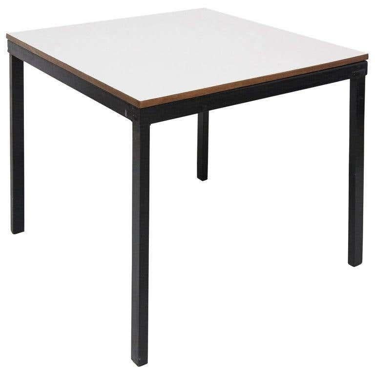 Charlotte Perriand Metal, Wood and Formica Bridge Table for Cansado, circa 1950 For Sale 3