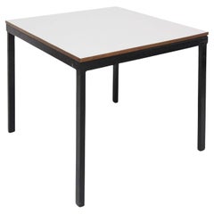 Charlotte Perriand Brückentisch aus Metall, Holz und Formica für Cansado, um 1950