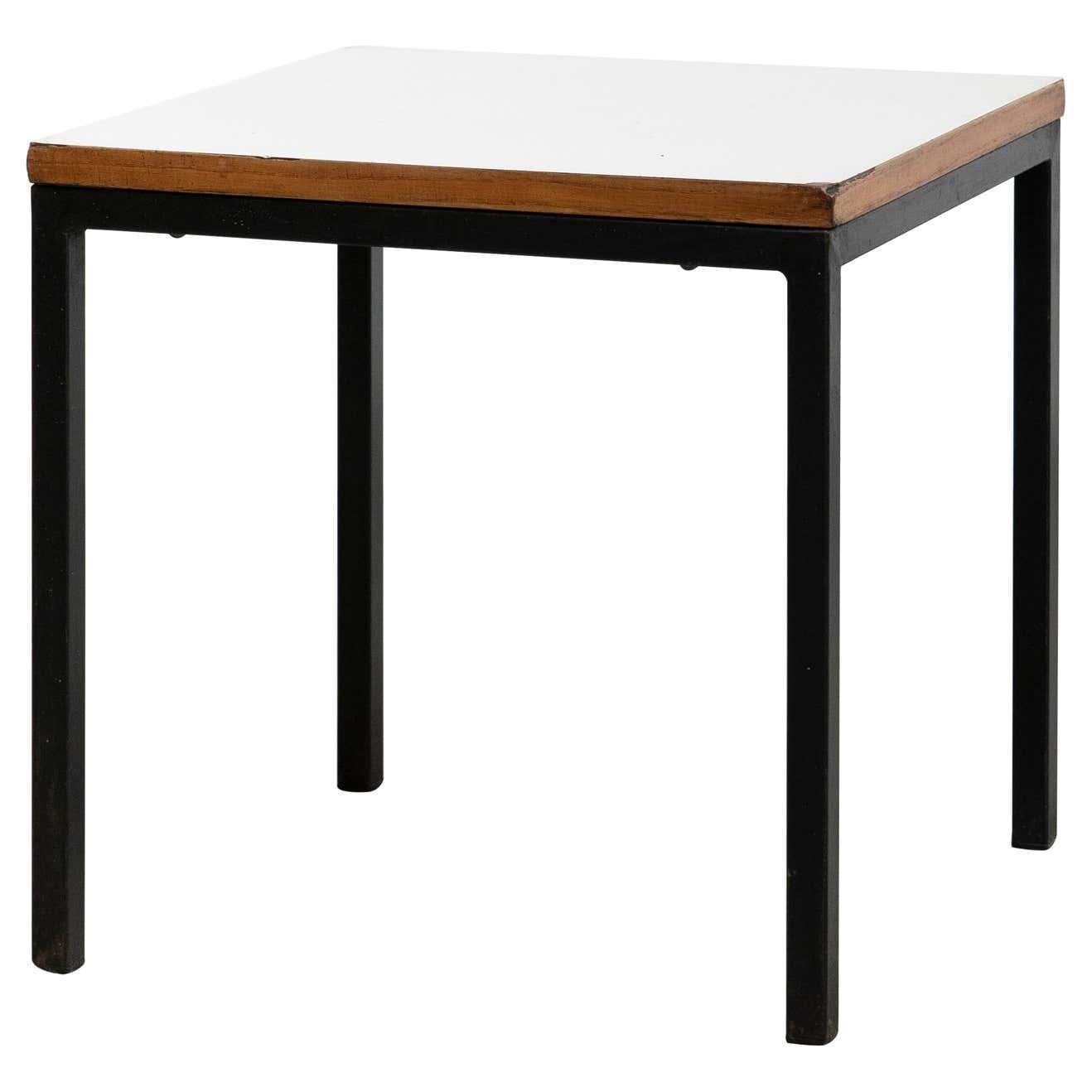 Charlotte Perriand Metal, Wood and Formica Table for Cansado, circa 1950 For Sale 4