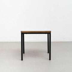 Charlotte Perriand Metal, Wood and Formica Table for Cansado, circa 1950