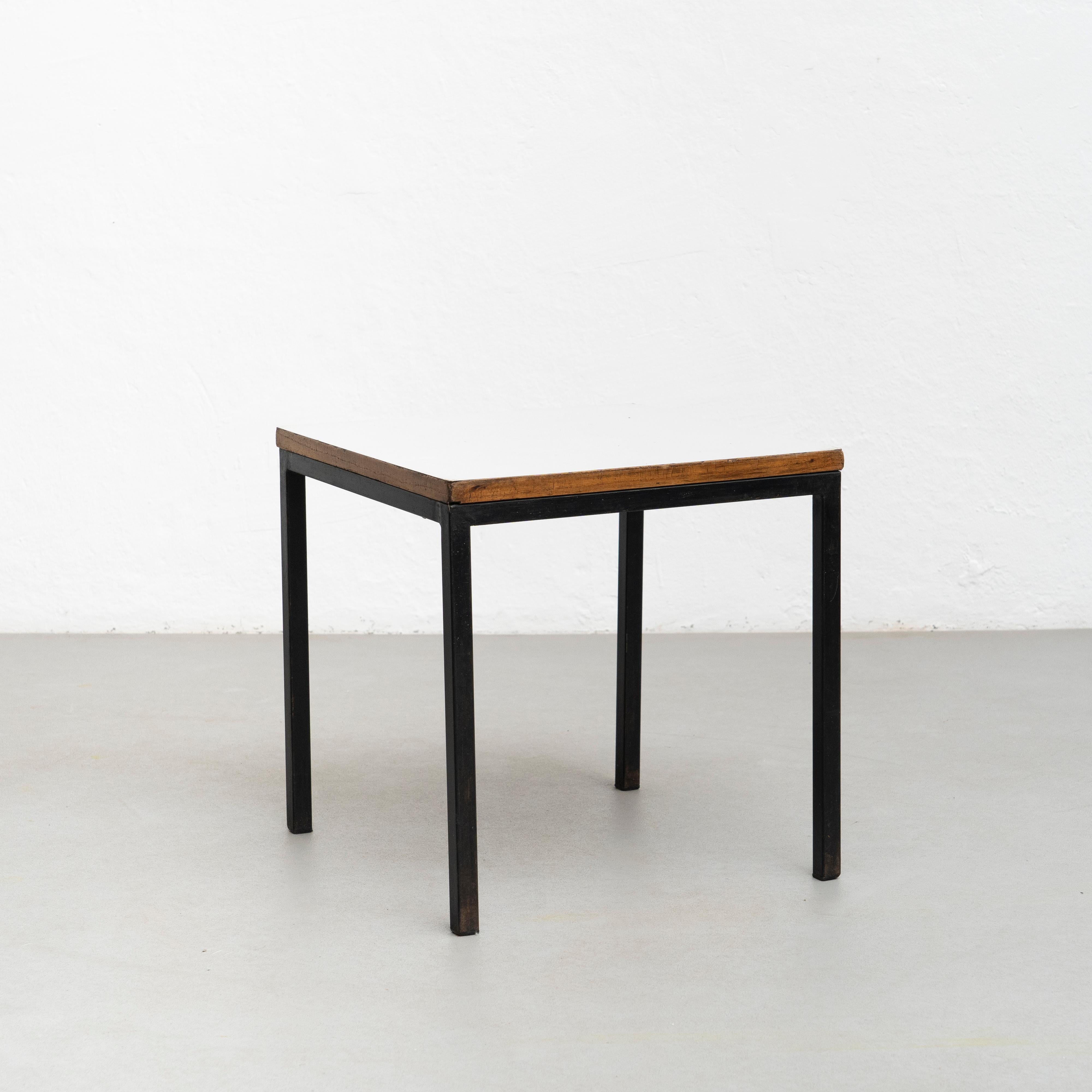 Mauritanian Charlotte Perriand Metal, Wood and Formica Table for Cansado, circa 1950