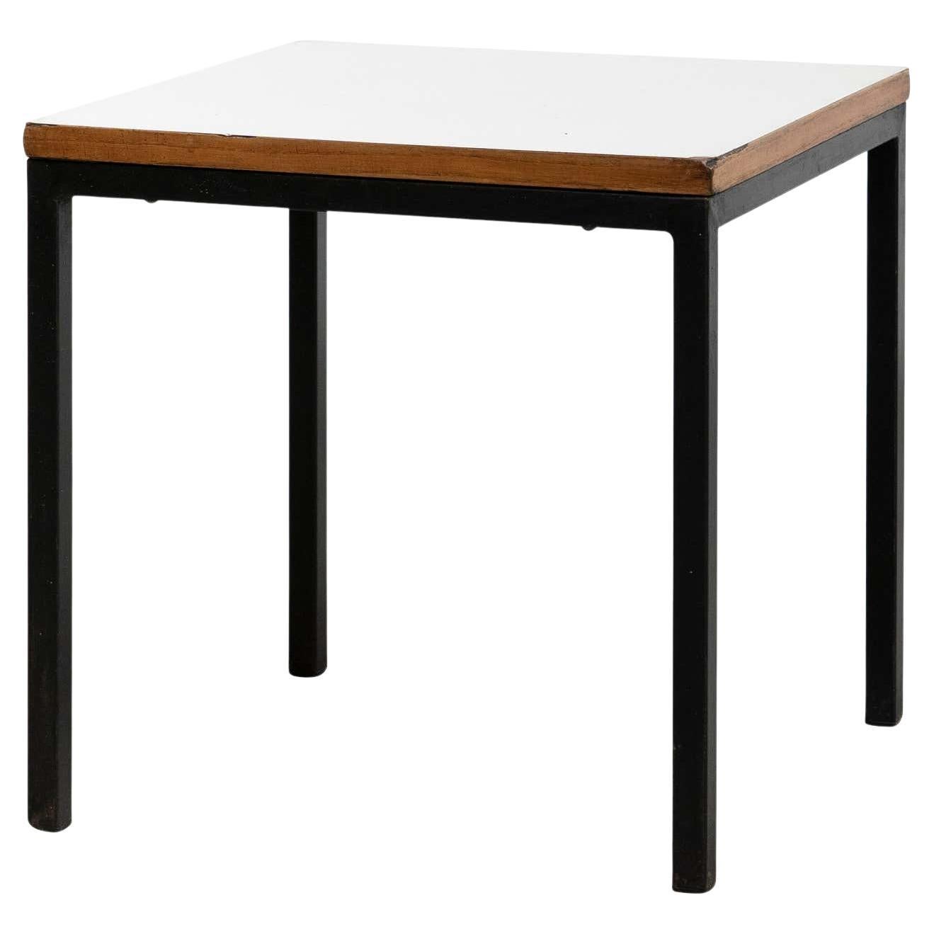 Charlotte Perriand Metal, Wood and Formica Table for Cansado, circa 1950