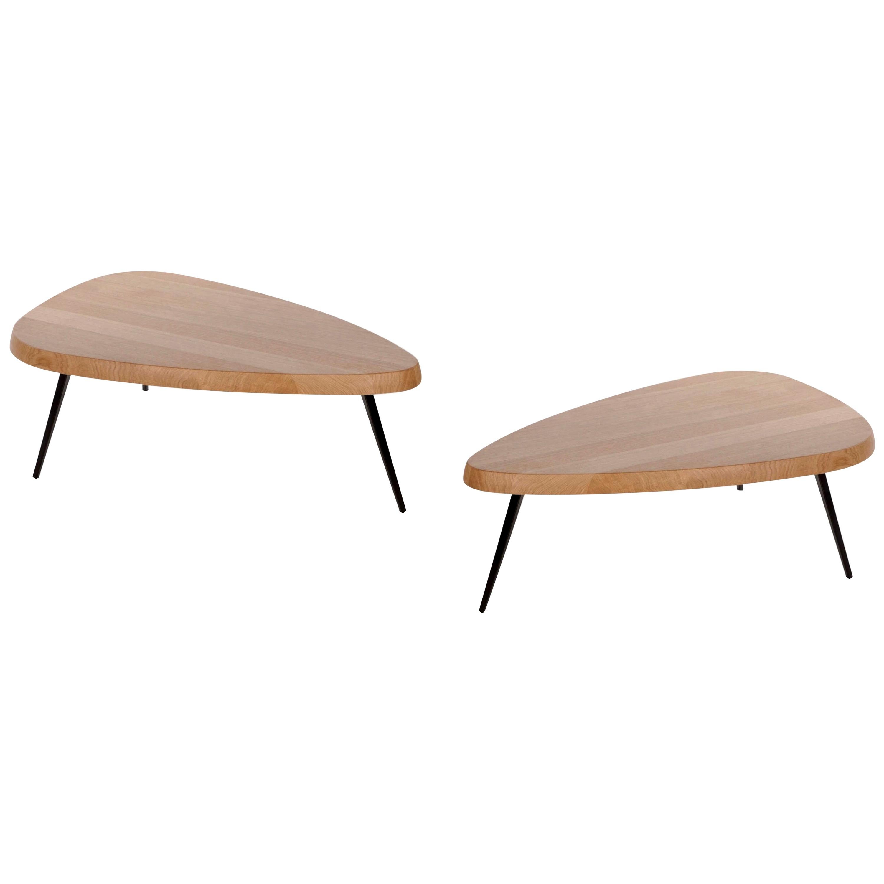 Charlotte Perriand Mexique Oak Low Tables, Cassina Maestri Collection, 2018