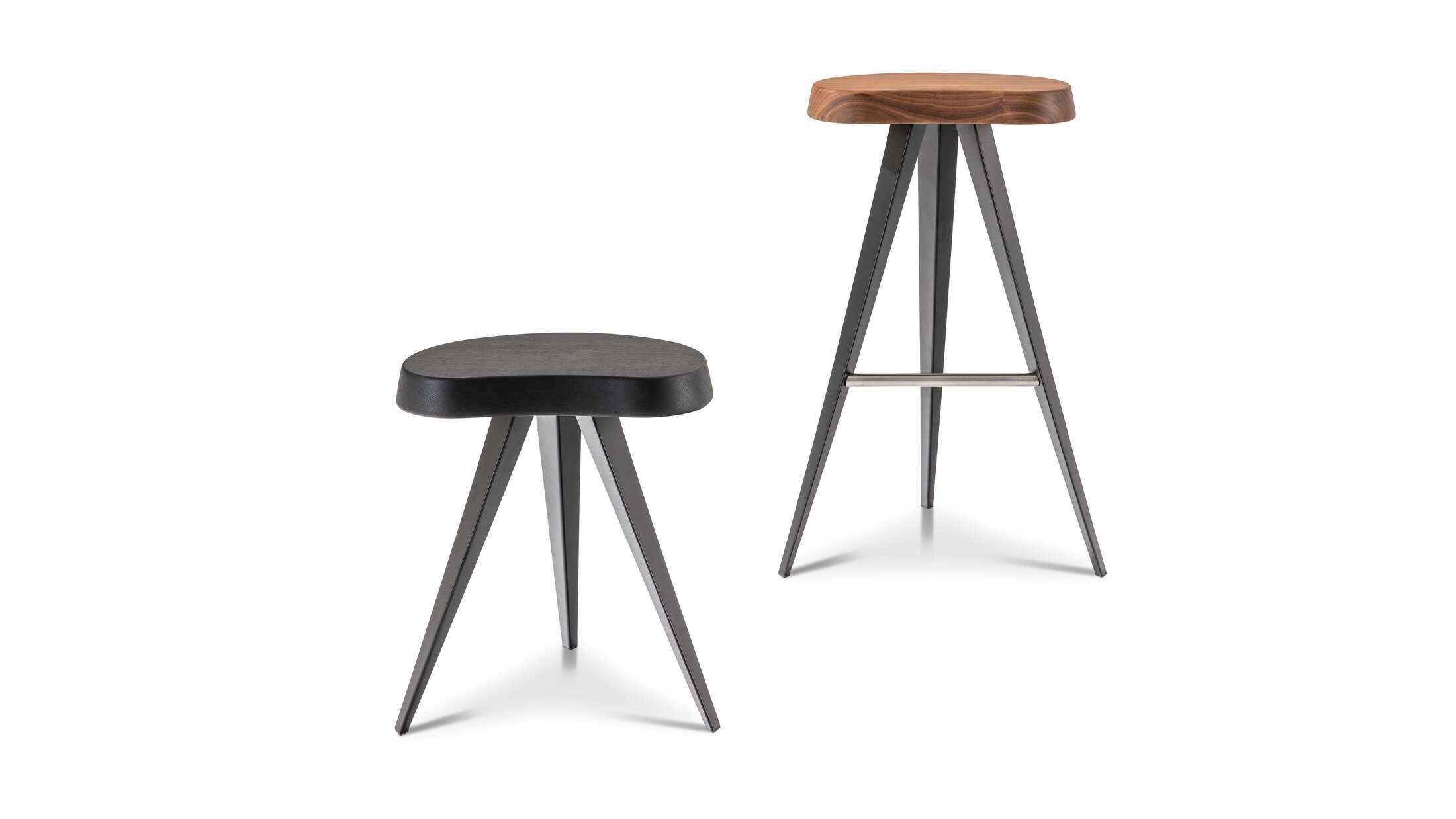 Italian Charlotte Perriand Mexique Stool for Cassina, Italy, new For Sale