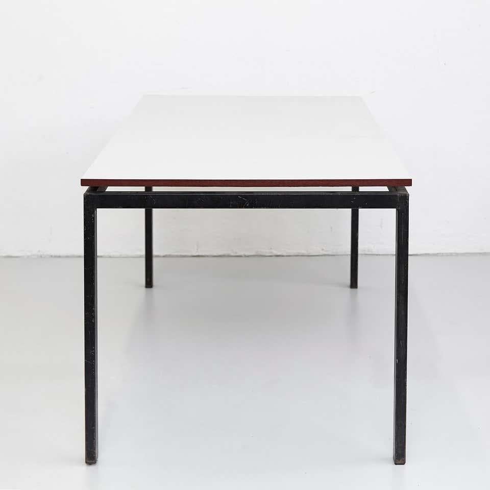Charlotte Perriand Mid-Century Modern Black and Grey Cansado Table, circa 1950 4