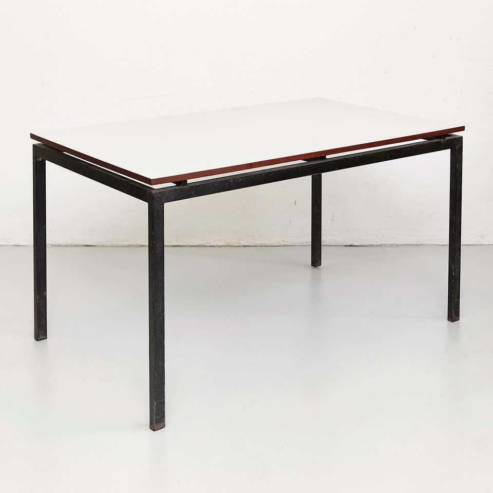 Charlotte Perriand Mid-Century Modern Black and Grey Cansado Table, circa 1950 5