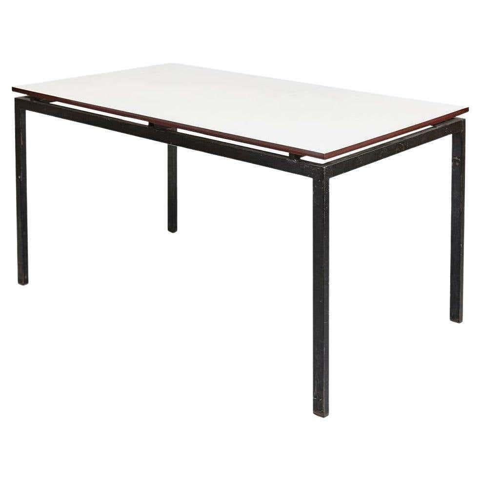 Charlotte Perriand Mid-Century Modern Black and Grey Cansado Table, circa 1950 For Sale 7