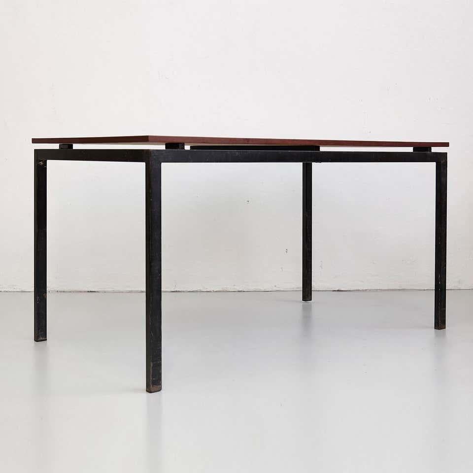 Mid-20th Century Charlotte Perriand Mid-Century Modern Black and Grey Cansado Table, circa 1950 For Sale
