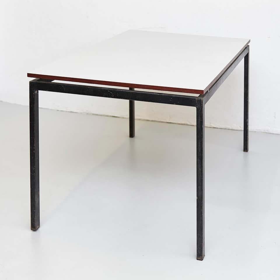 Charlotte Perriand Mid-Century Modern Black and Grey Cansado Table, circa 1950 3