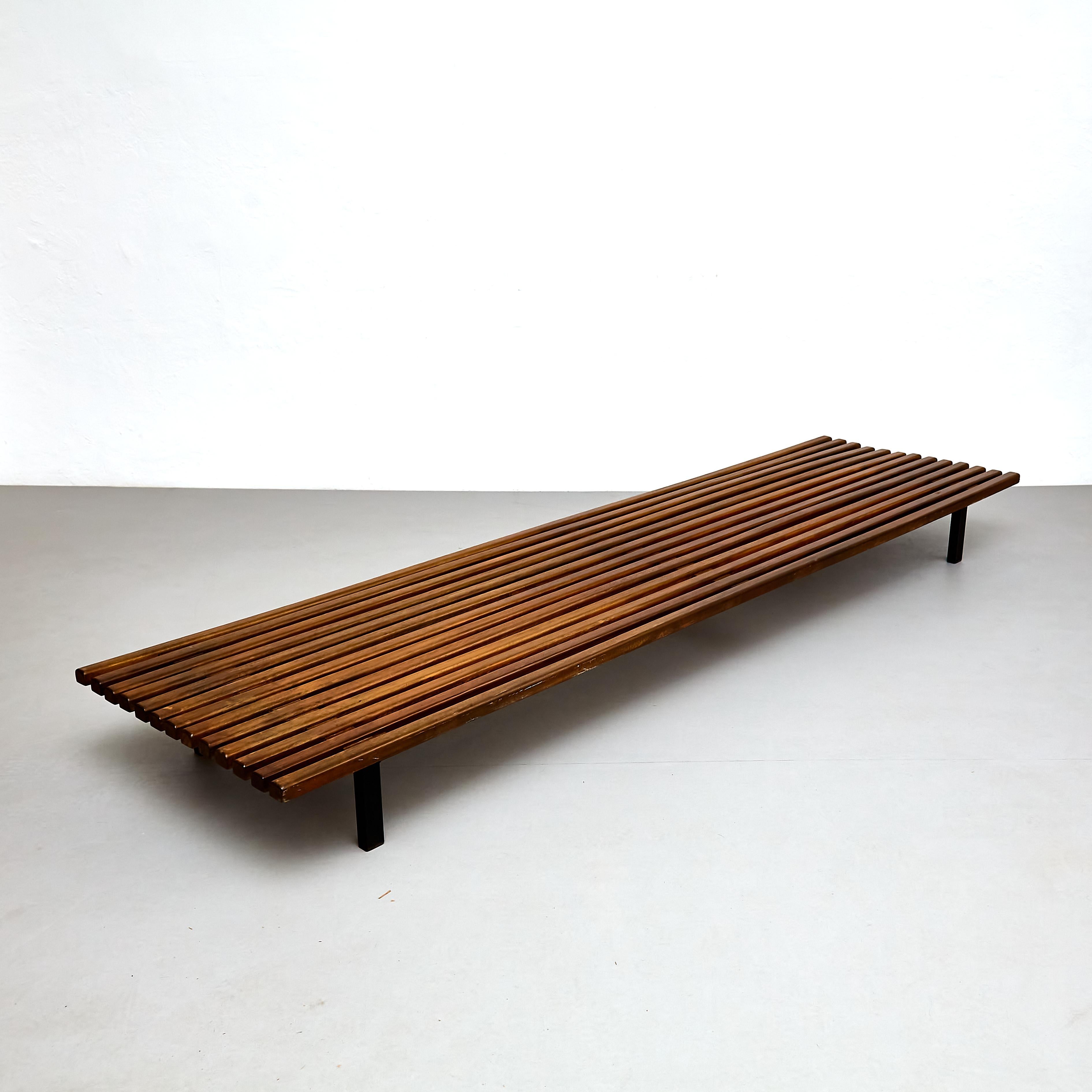 French Charlotte Perriand Mid-Century Modern Cansado Bench, circa 1950 For Sale