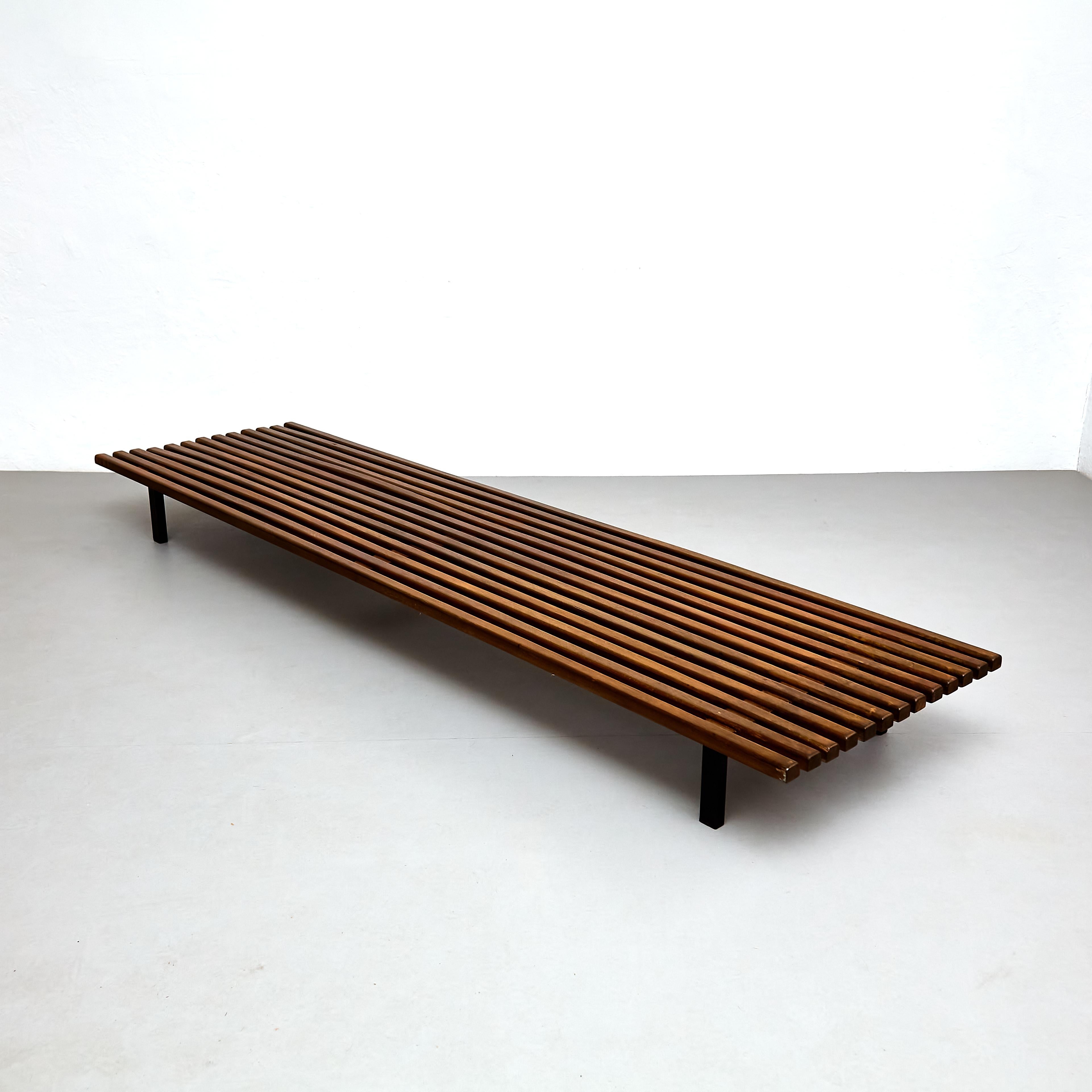 Metal Charlotte Perriand Mid-Century Modern Cansado Bench, circa 1950 For Sale