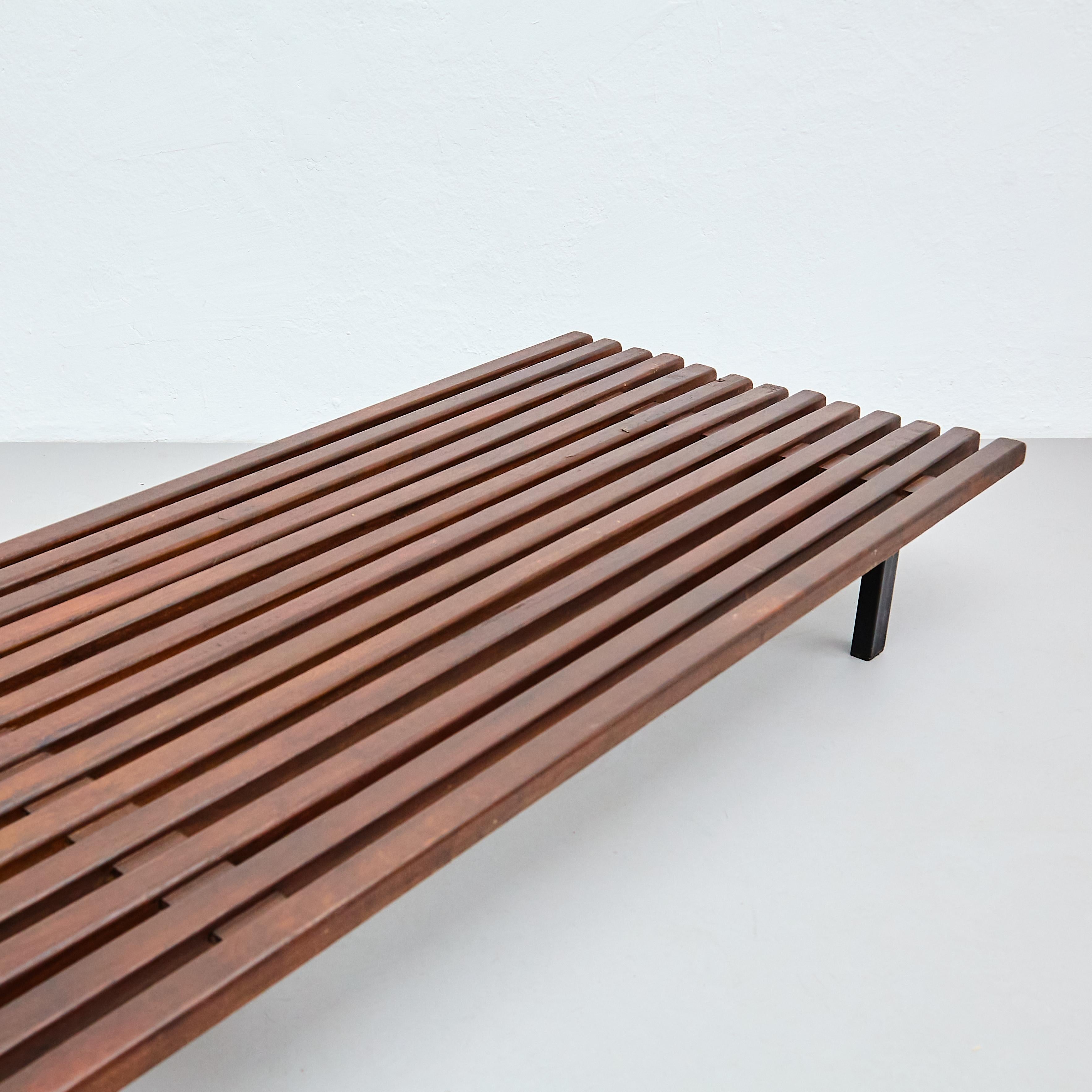 Metal Charlotte Perriand Mid-Century Modern Cansado Bench, circa 1950 For Sale