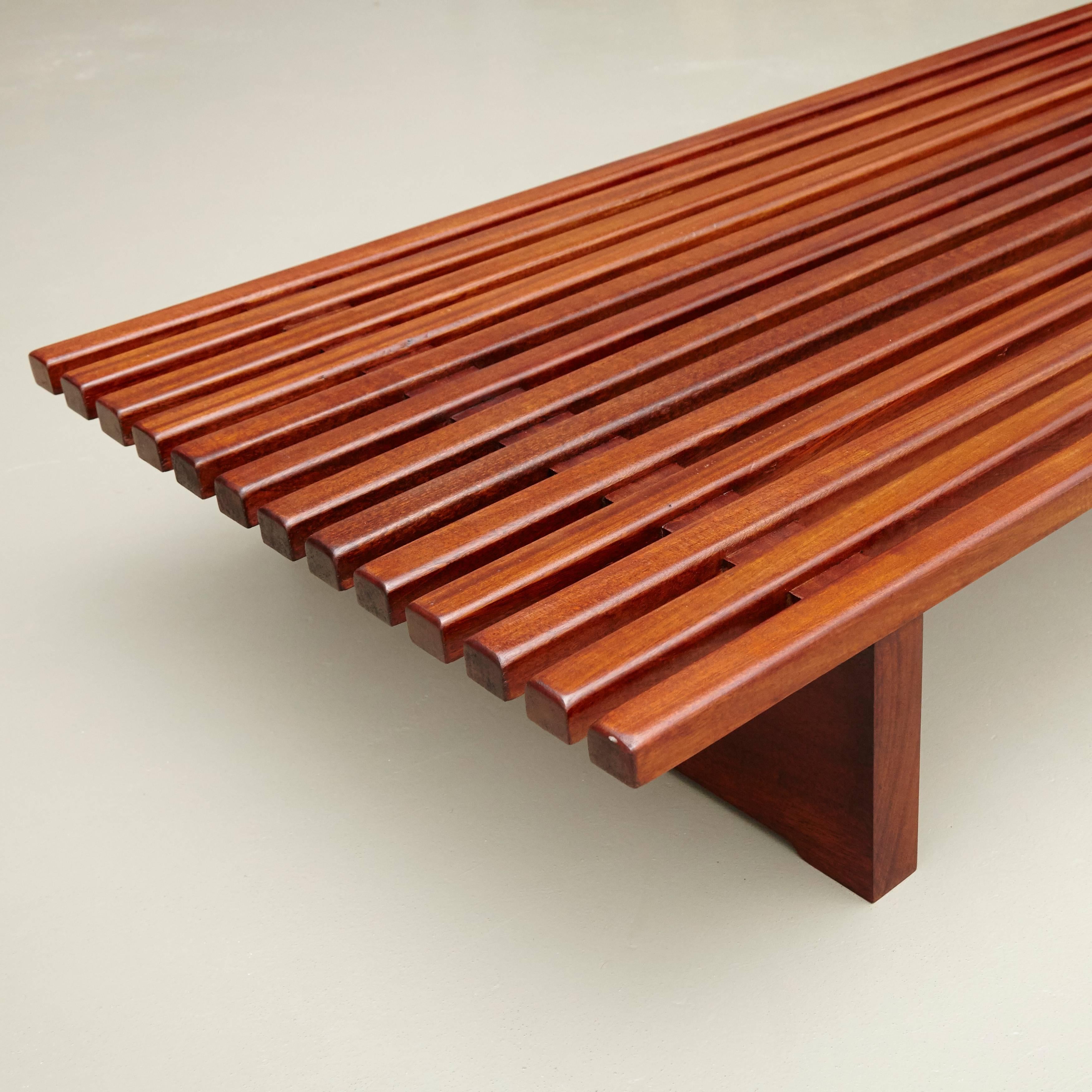 Mid-20th Century Charlotte Perriand Mid-Century Modern Wood Cansado Bench, circa 1950