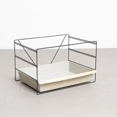 Charlotte Perriand Mid-Century Modern Metal and Plastic File Rack, circa 1950