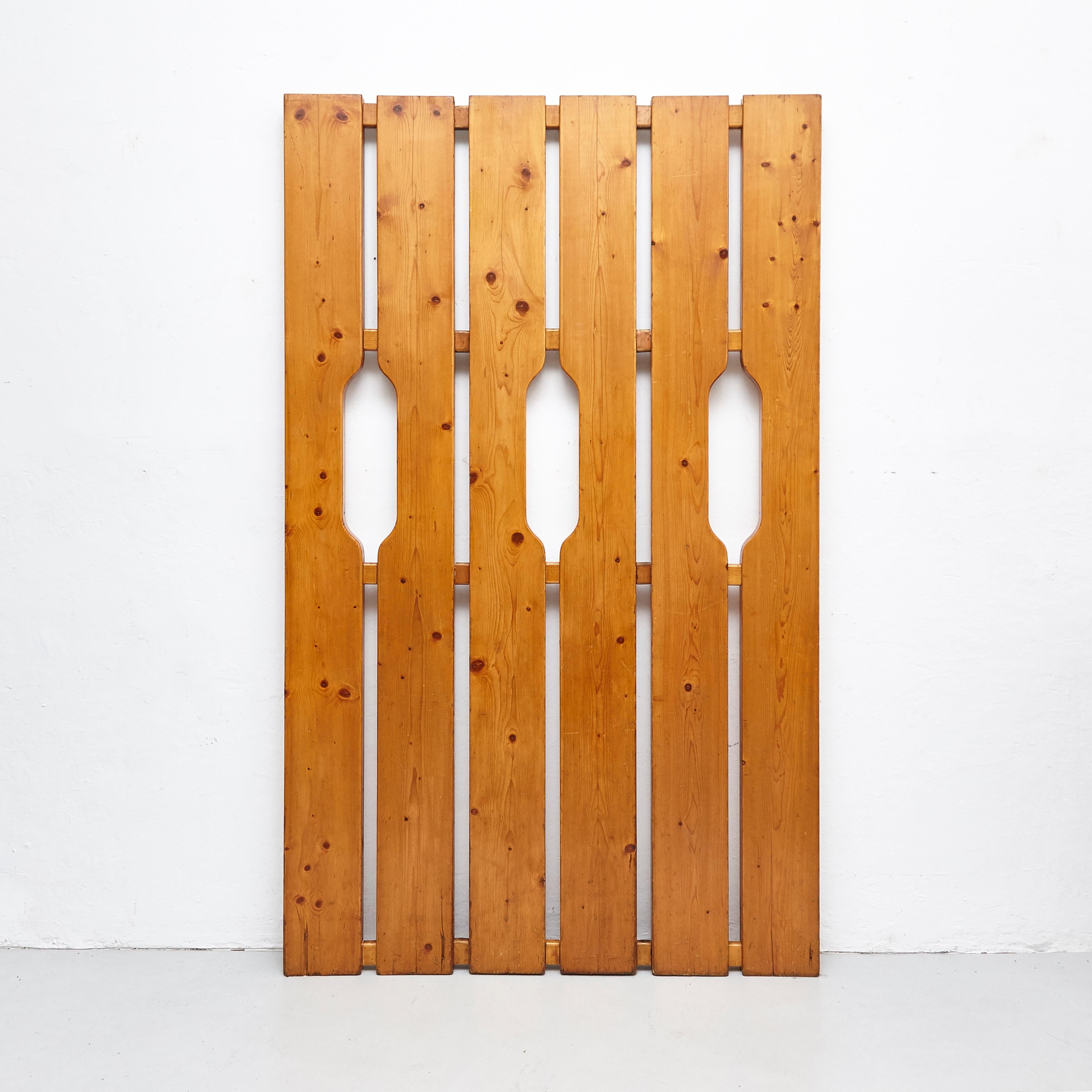 Spanish Charlotte Perriand Mid-Century Modern Wood Arquitectural Piece, circa 1960