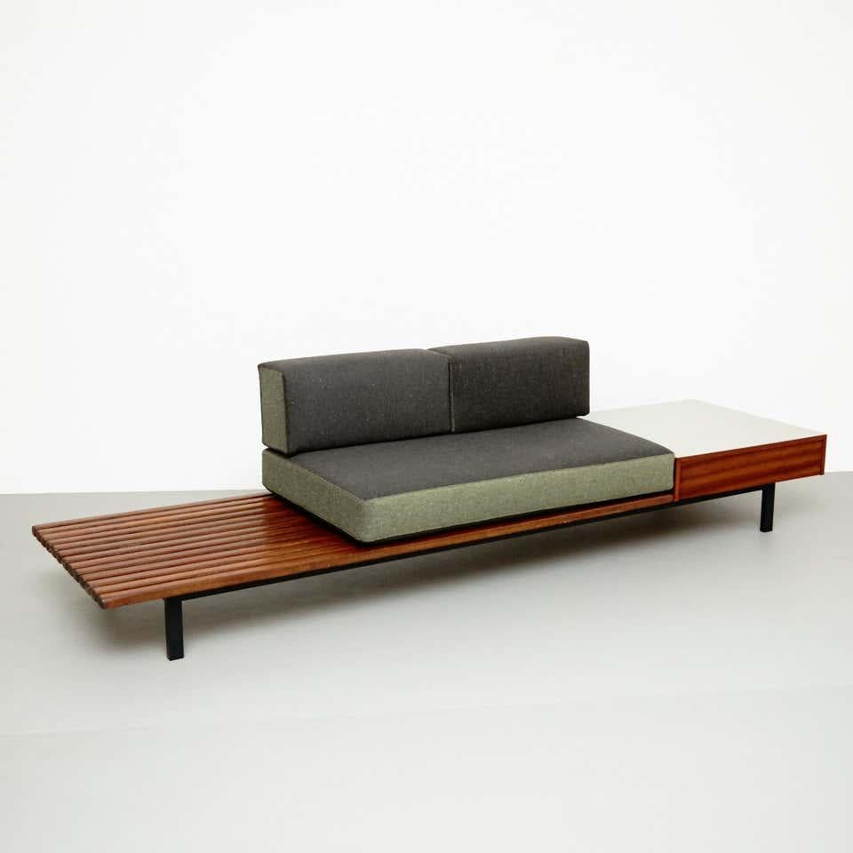 Charlotte Perriand Mid-Century Modern Wood Bench for Cansado circa 1958 For Sale 6