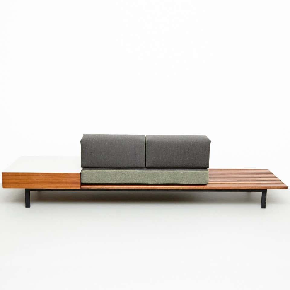 Charlotte Perriand Mid-Century Modern Wood Bench for Cansado circa 1958 For Sale 10