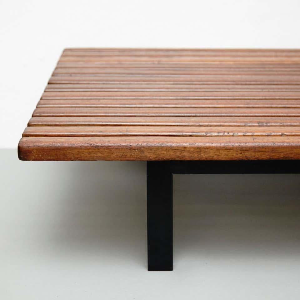 Charlotte Perriand Mid-Century Modern Wood Bench for Cansado circa 1958 For Sale 3
