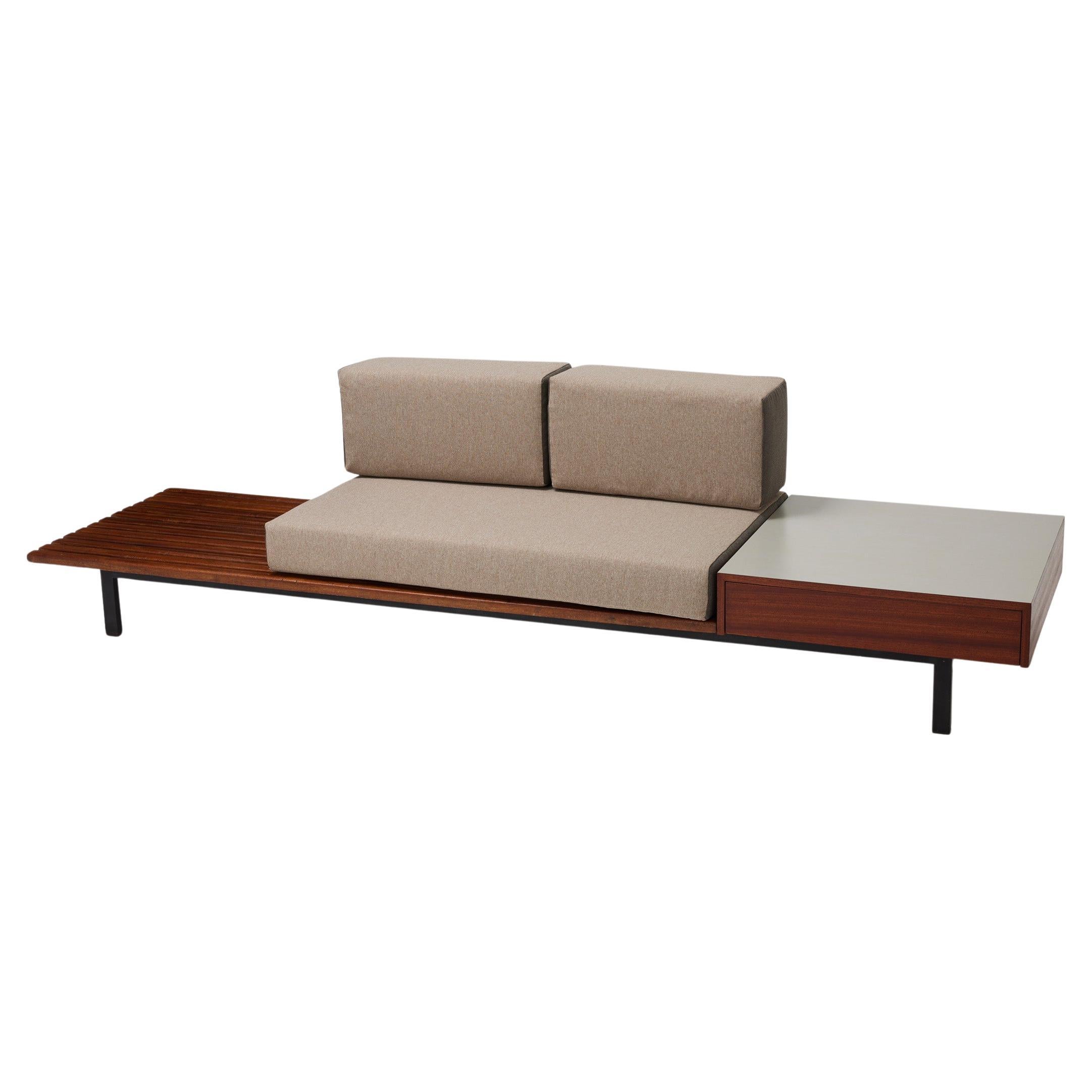 Charlotte Perriand Mid-Century Modern Wood Bench for Cansado circa 1958 For Sale