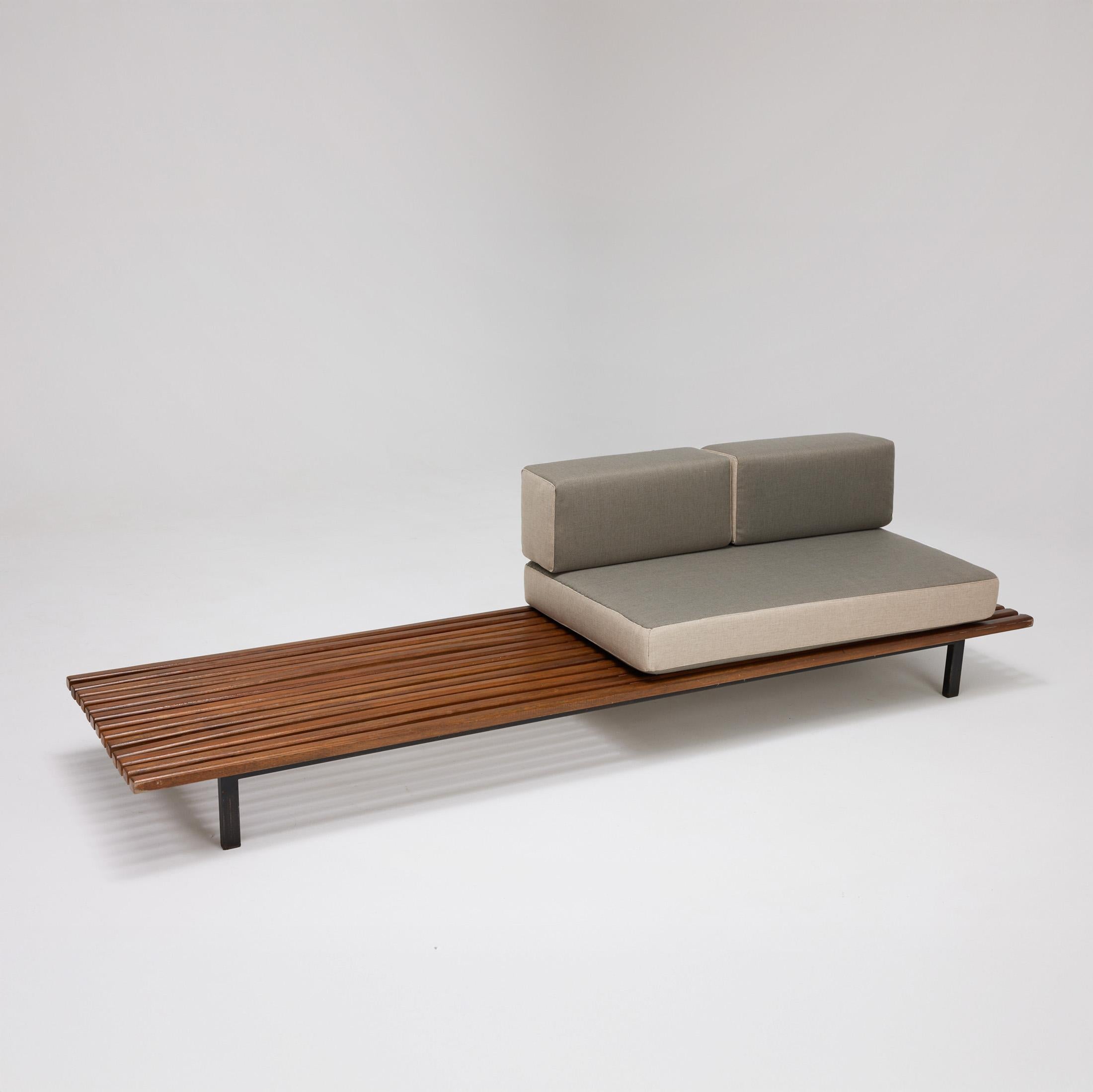 French Charlotte Perriand Mid Century Modern Wood Cansado Bench, circa 1950