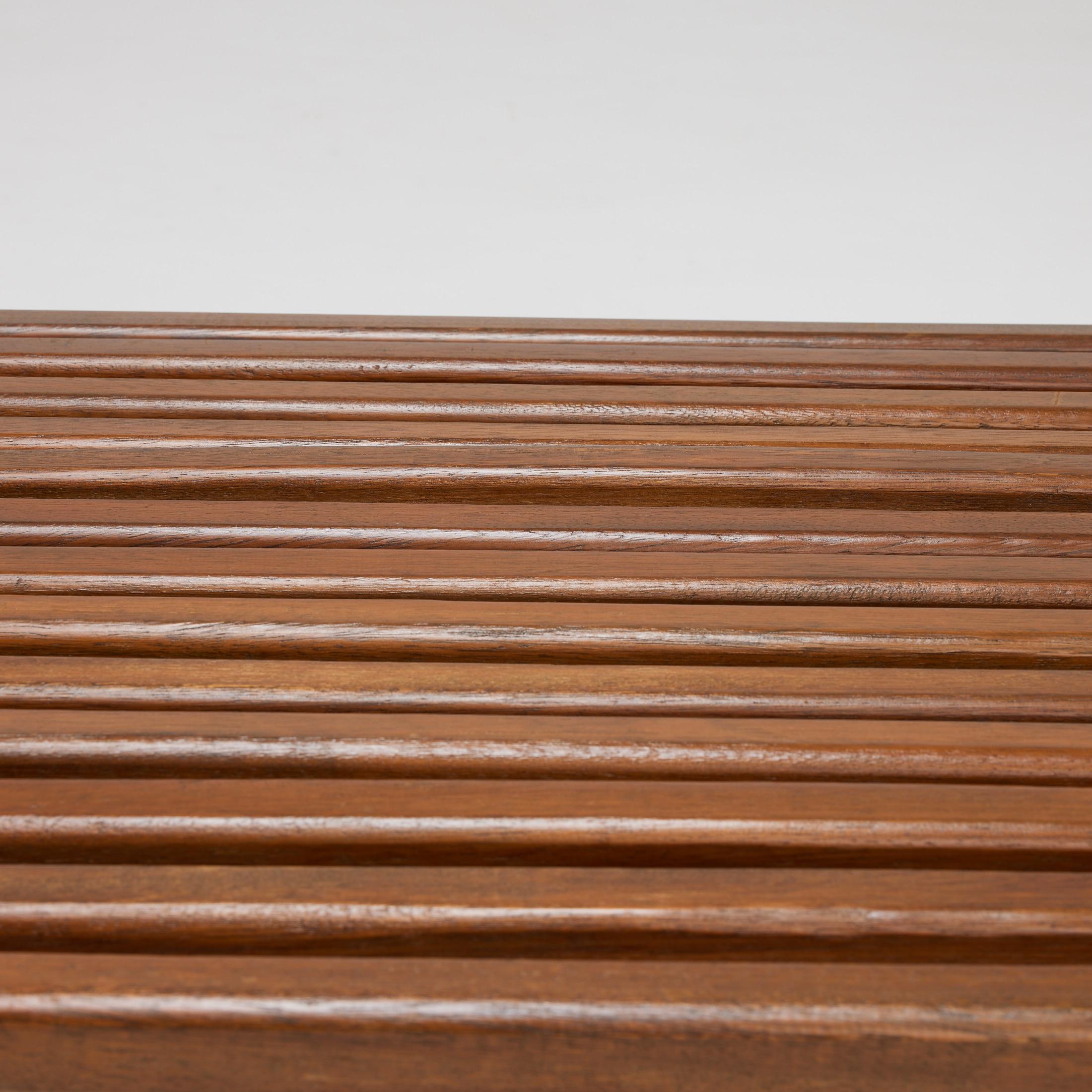 Charlotte Perriand Mid Century Modern Wood Cansado Bench, circa 1950 2