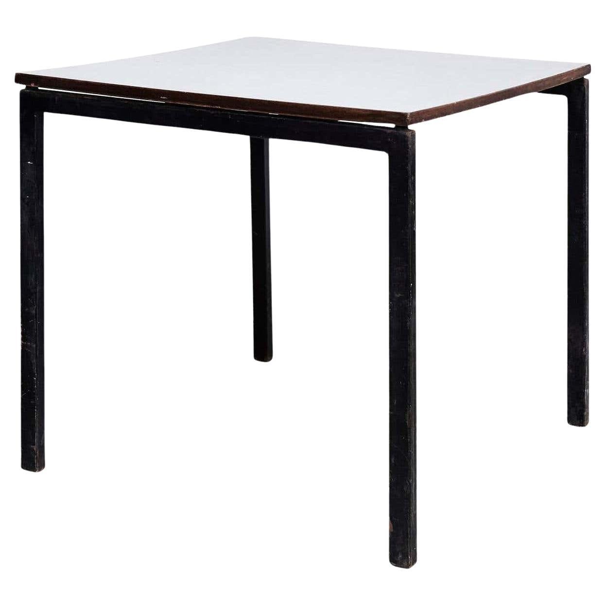 Charlotte Perriand, Mid-Century Modern, Wood Formica and Metal Table, circa 1950 For Sale