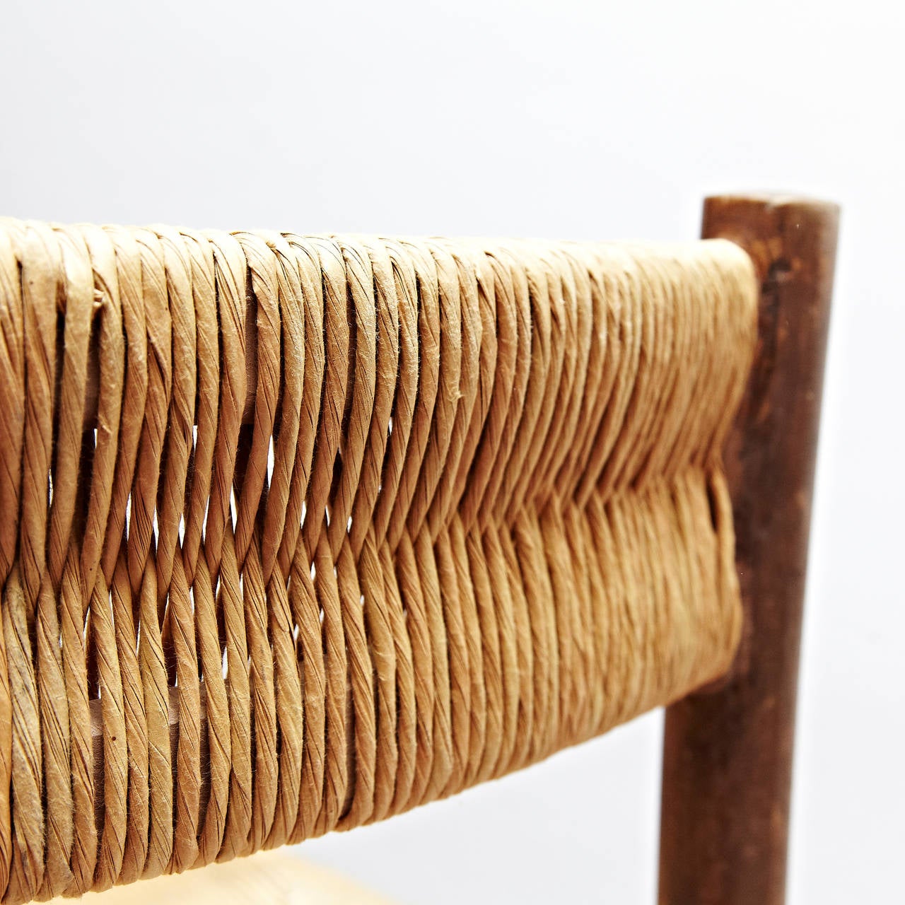 Charlotte Perriand Mid-Century Modern Wood Meribel French Chair, circa 1950 4