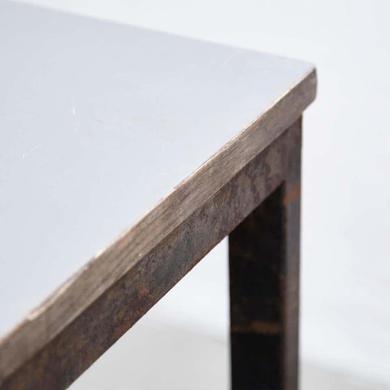 Charlotte Perriand, Mid-Century Modern, Holz-Metall-Cansado-Tisch, um 1950 im Angebot 4